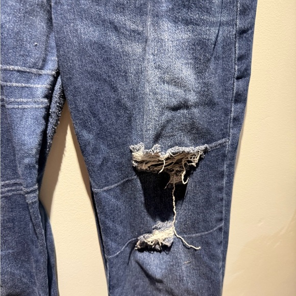 Wax Jean Women's Blue Distressed Boot Cut Jeans - Picture 3 of 9